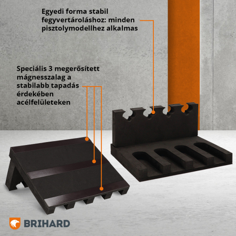 Brihard 4-ginklų 3D putų laikiklis ginklams