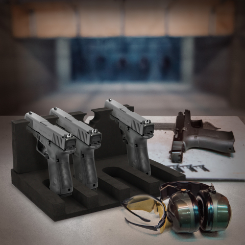 Brihard 4-ginklų 3D putų laikiklis ginklams