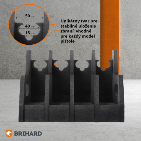 Brihard Advanced 4 ginklų putų laikiklis