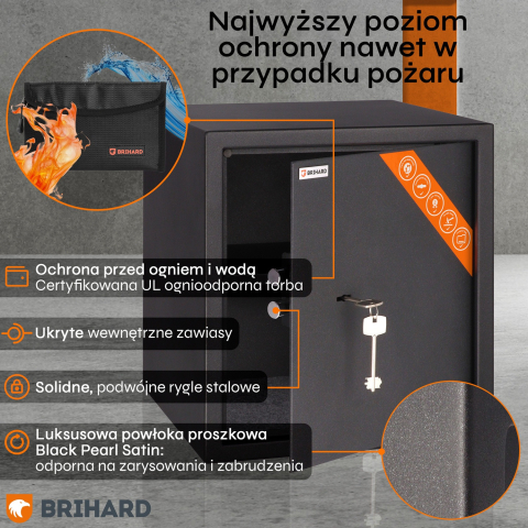 Brihard Business K Black Pearl baldų seifas