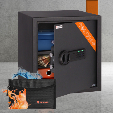 Brihard Business LED E Black Pearl baldų seifas