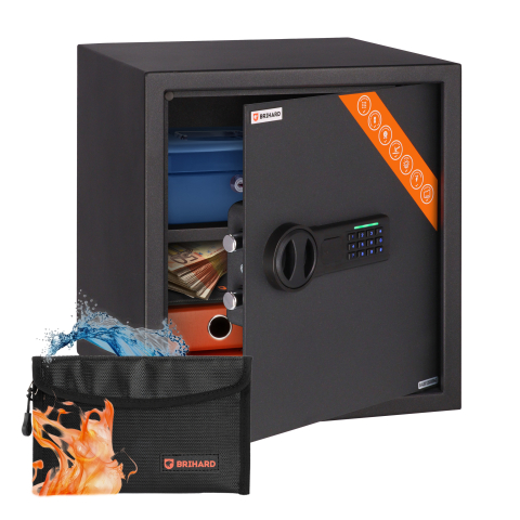 Brihard Business LED E Black Pearl baldų seifas
