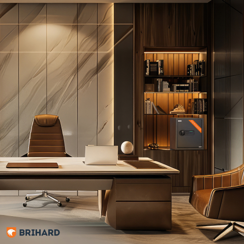 Brihard Business LED E Black Pearl baldų seifas