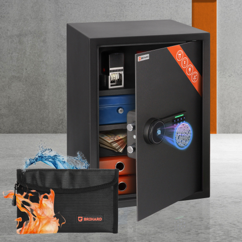 Brihard Business XL Biometric Black Pearl biuro seifas