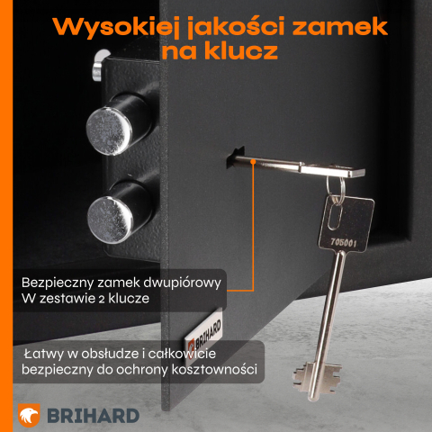 Brihard Business XL K Black Pearl biuro seifas
