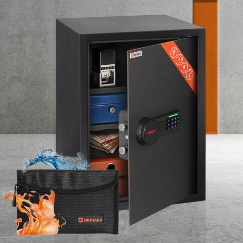 Brihard Business XL LCD E Black Pearl biuro seifas