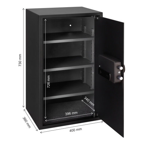 Brihard Business XXL Biometric Black Pearl biuro seifas