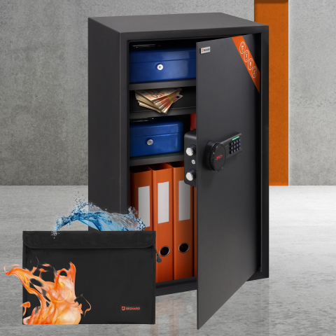 Brihard Business XXL LCD E Black Pearl biuro seifas