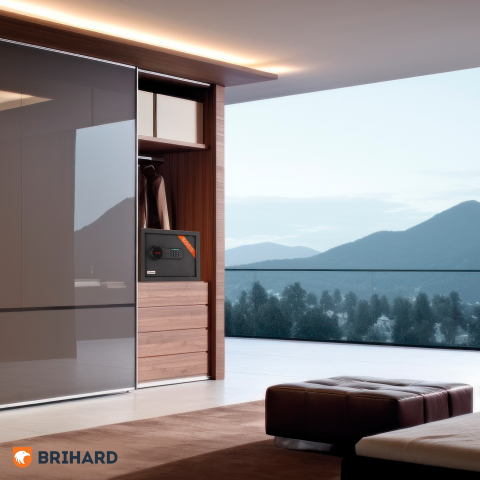 Brihard Family LCD Black Pearl baldų seifas