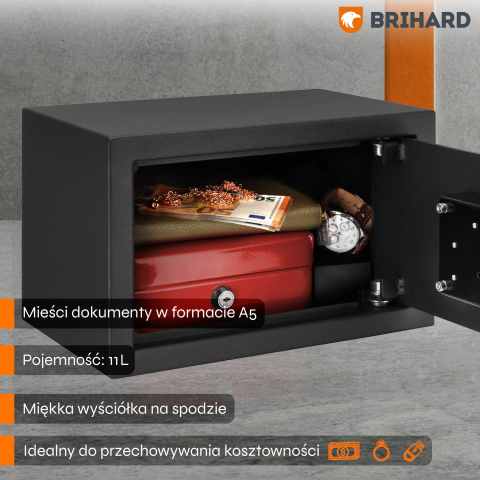 Brihard Home K Black Pearl baldų seifas