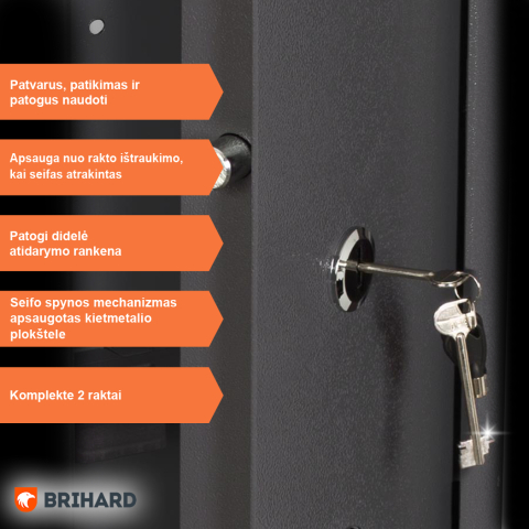 BRIHARD HUNTER 3 K ginklų seifas 3 šautuvams