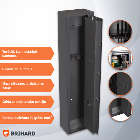 BRIHARD HUNTER 3 K ginklų seifas 3 šautuvams