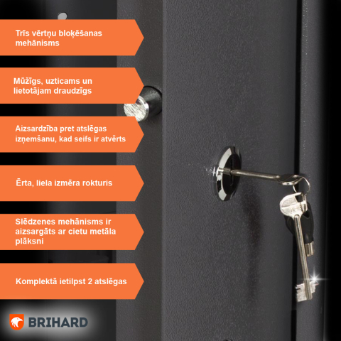 BRIHARD HUNTER 5 K šautuvų seifas 5 ginklams