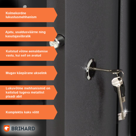 BRIHARD HUNTER 5 K šautuvų seifas 5 ginklams
