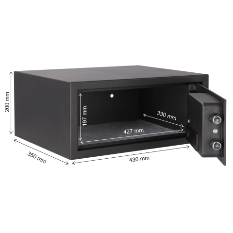 Brihard Laptop LED E Black Pearl nešiojamųjų kompiuterių seifas