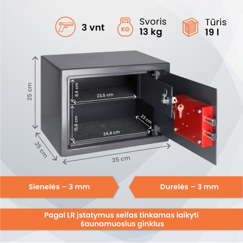 BRIHARD PISTOL & AMMO K, skirtas 3 pistoletams