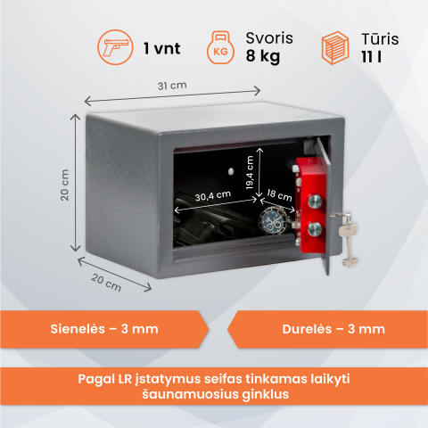 BRIHARD PISTOL K vienam pistoletui