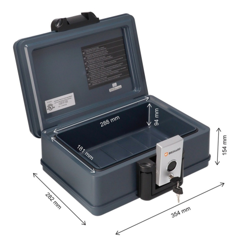 Nešiojama ugniai atspari Brihard dėžutė 2013 A5 K