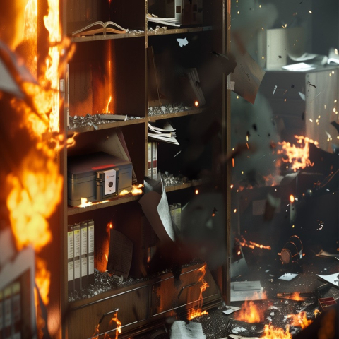 Nešiojama ugniai atspari Brihard dėžutė 2013 A5 K