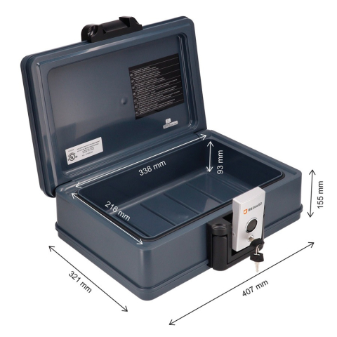 Brihard nešiojama ugniai atspari dėžė 2017 A4 K