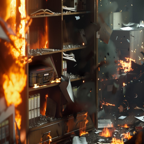 Brihard nešiojamas ugniai atsparus seifas 2117N A5 C